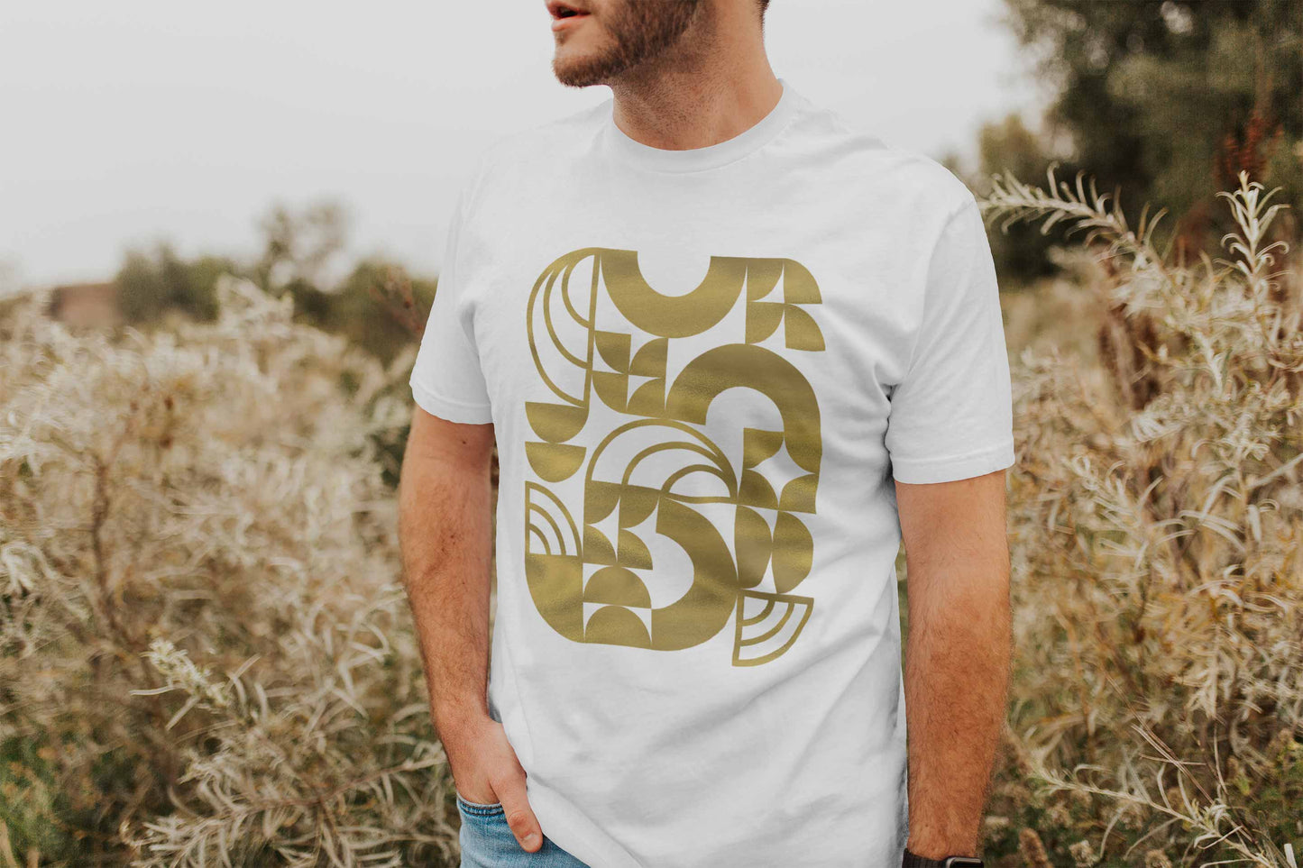 Geometria II Gold Unisex T-shirt