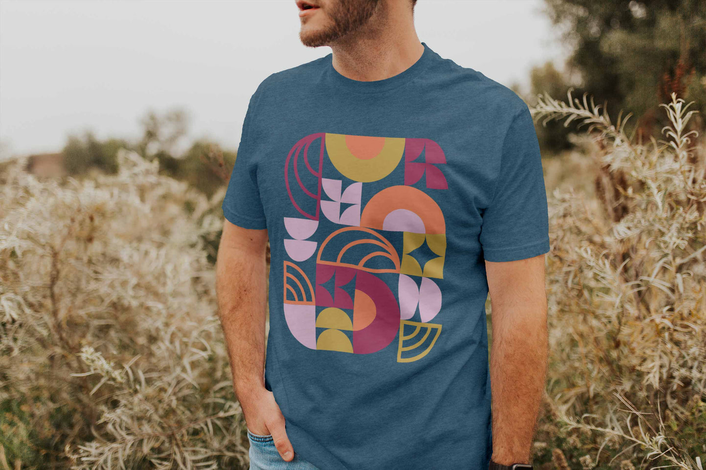 Geometria II Sunset Unisex T-shirt