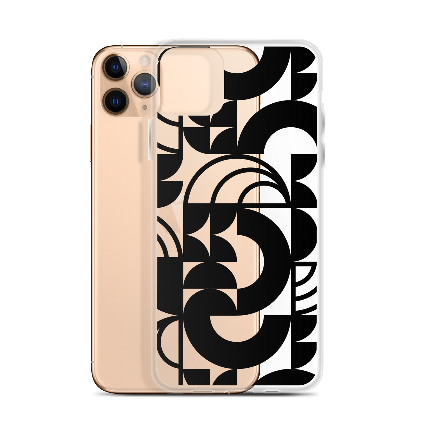 Geometria II Black Clear Case for iPhone®
