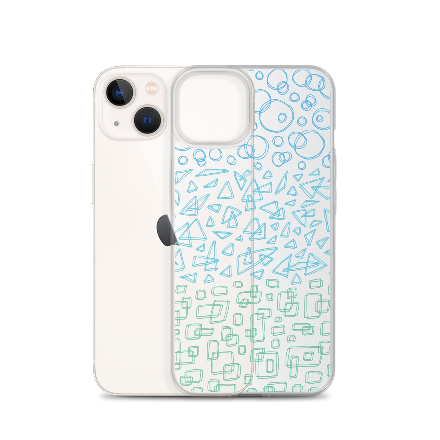 Geometrinity Azure Clear Case for iPhone®