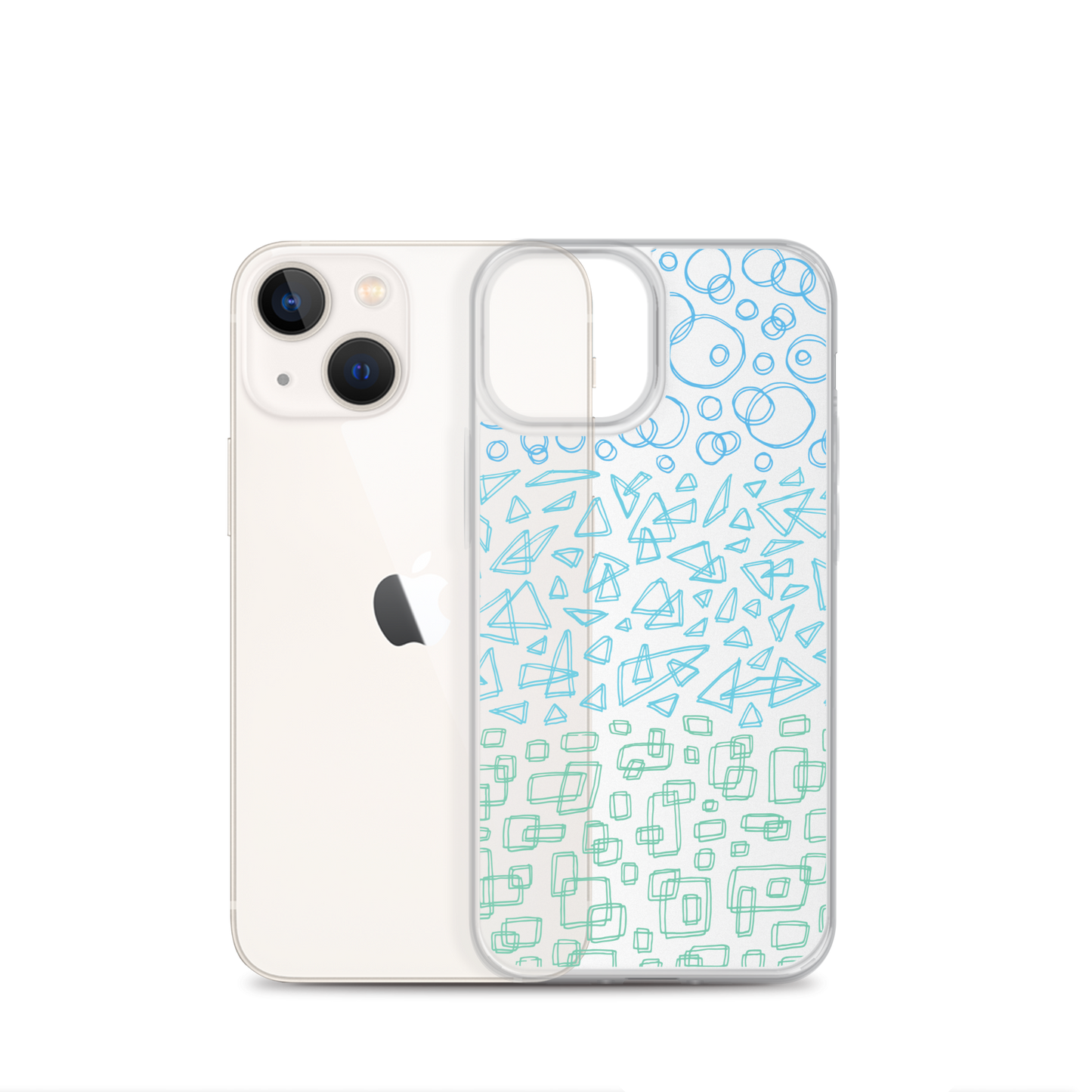 Geometrinity Azure Clear Case for iPhone®