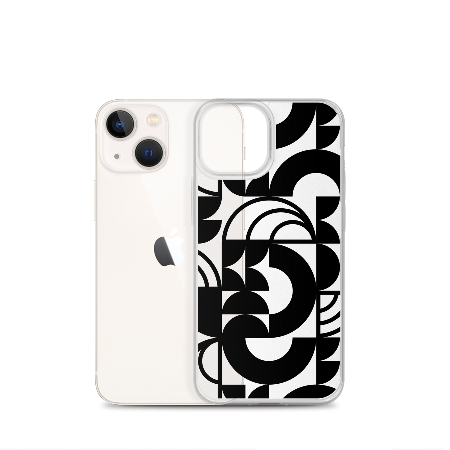 Geometria II Black Clear Case for iPhone®