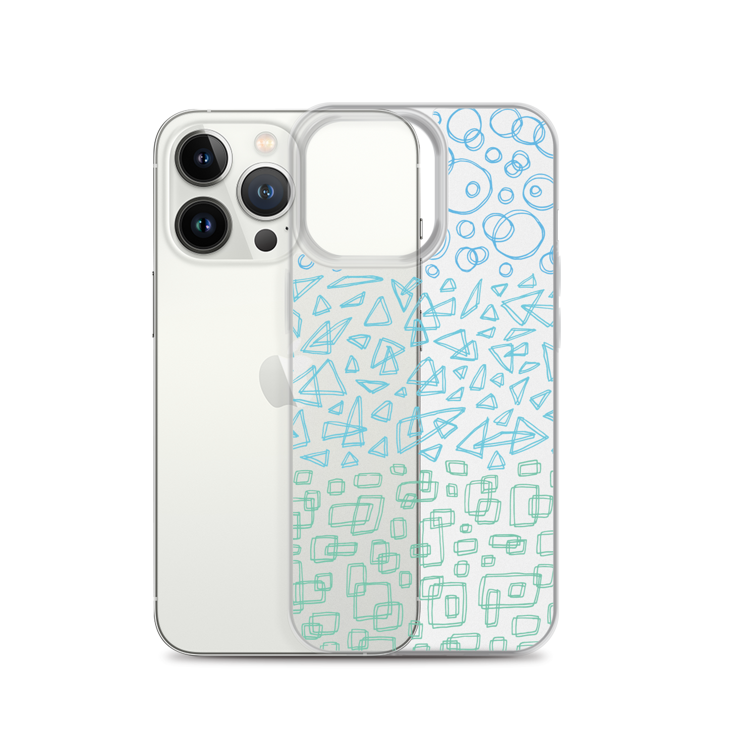 Geometrinity Azure Clear Case for iPhone®