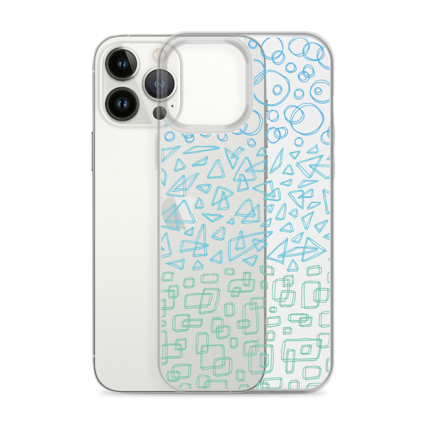 Geometrinity Azure Clear Case for iPhone®