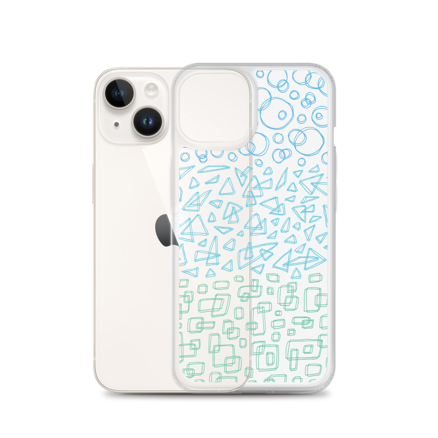 Geometrinity Azure Clear Case for iPhone®