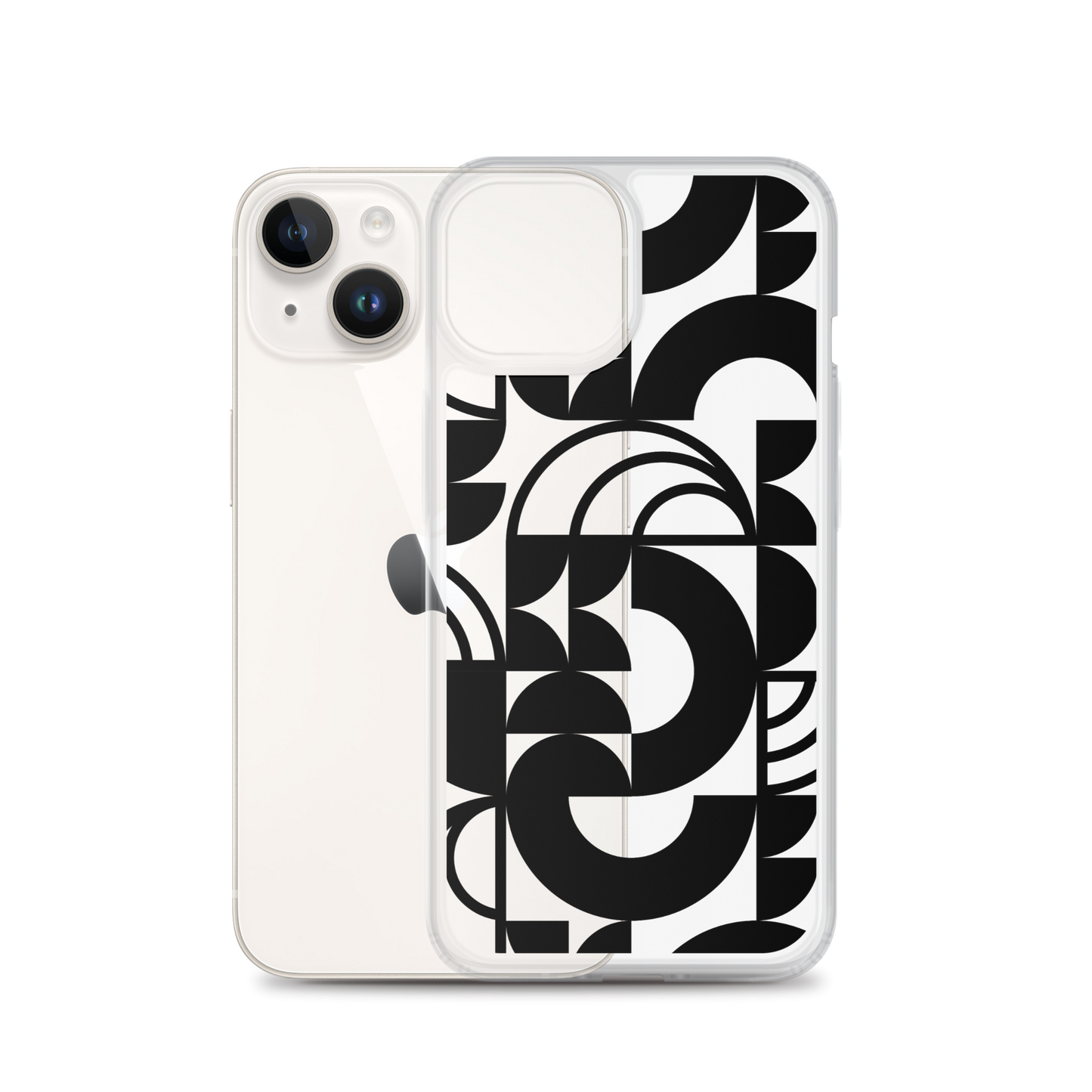 Geometria II Black Clear Case for iPhone®