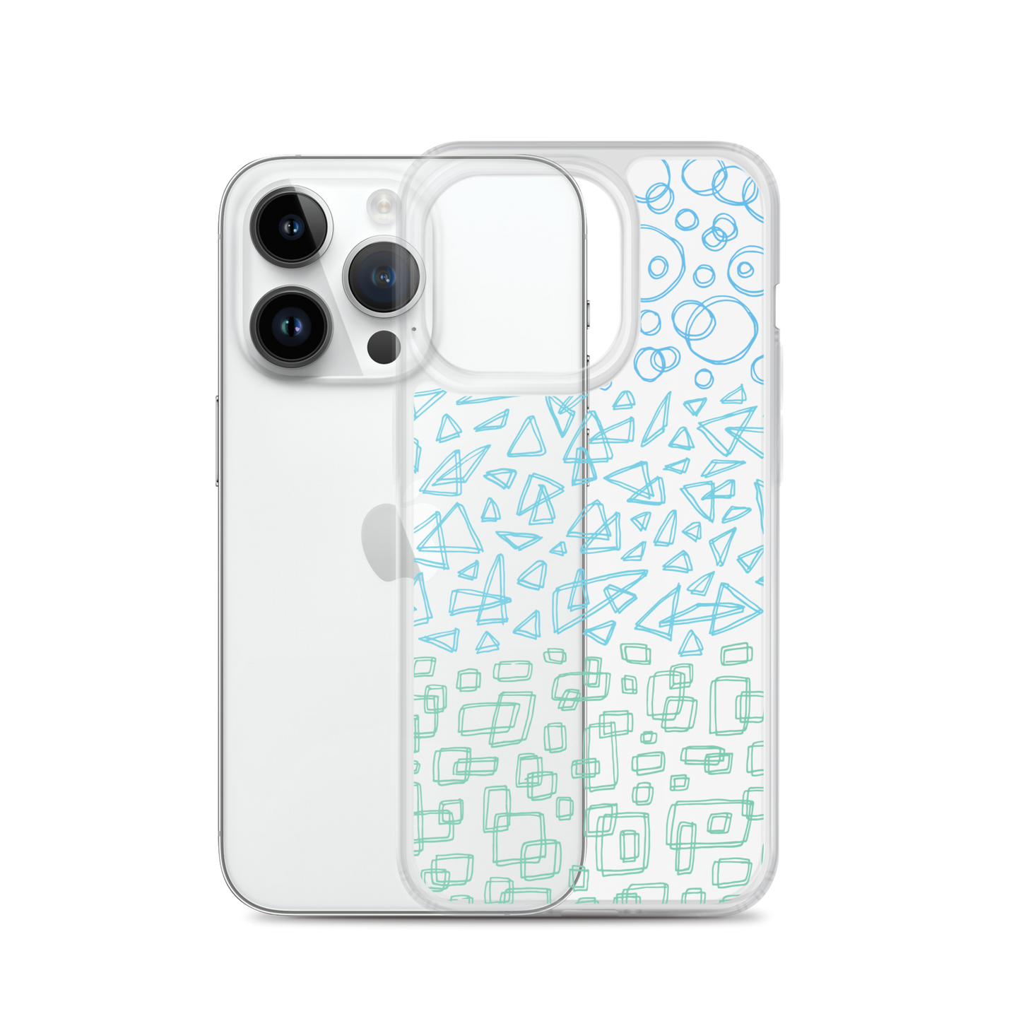 Geometrinity Azure Clear Case for iPhone®