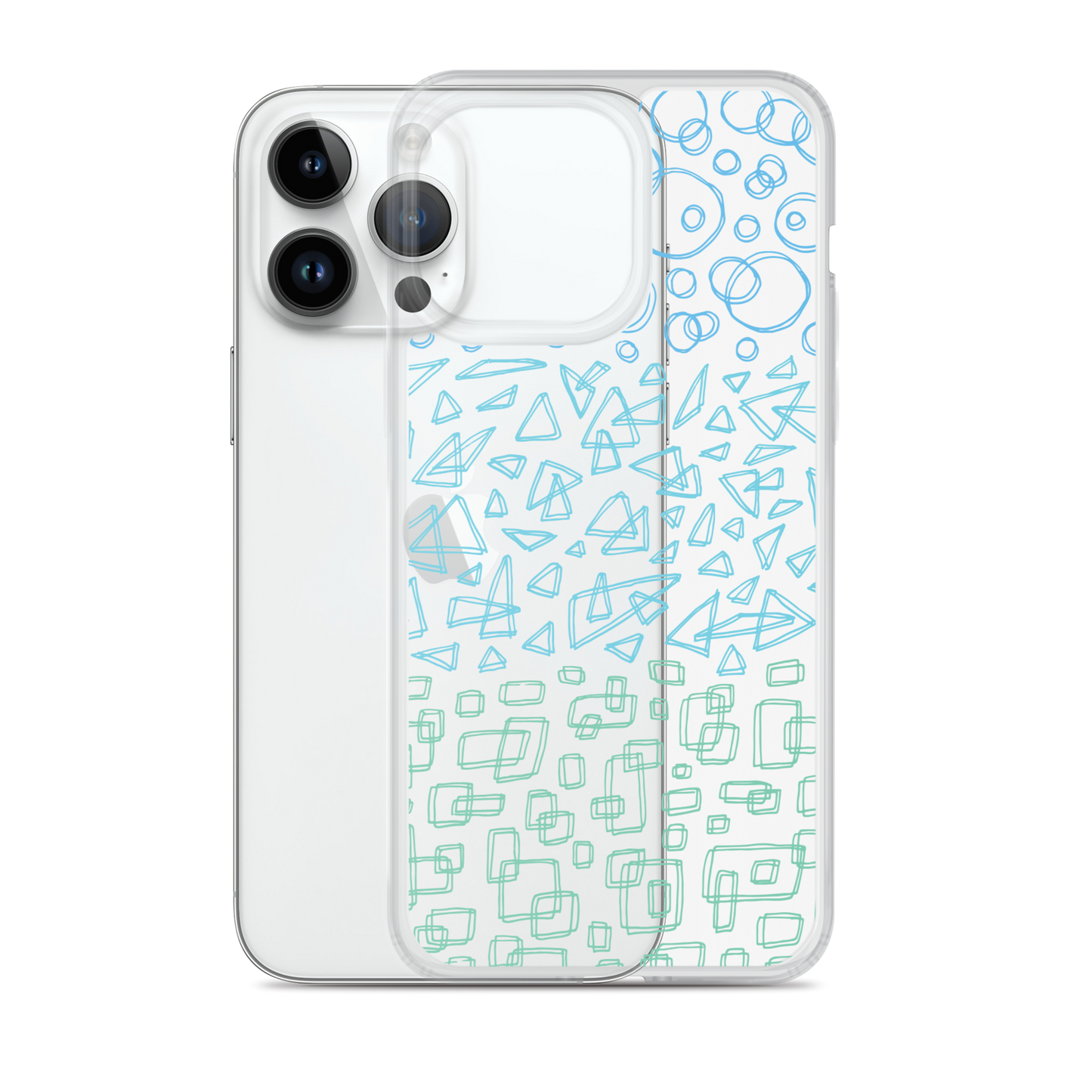 Geometrinity Azure Clear Case for iPhone®