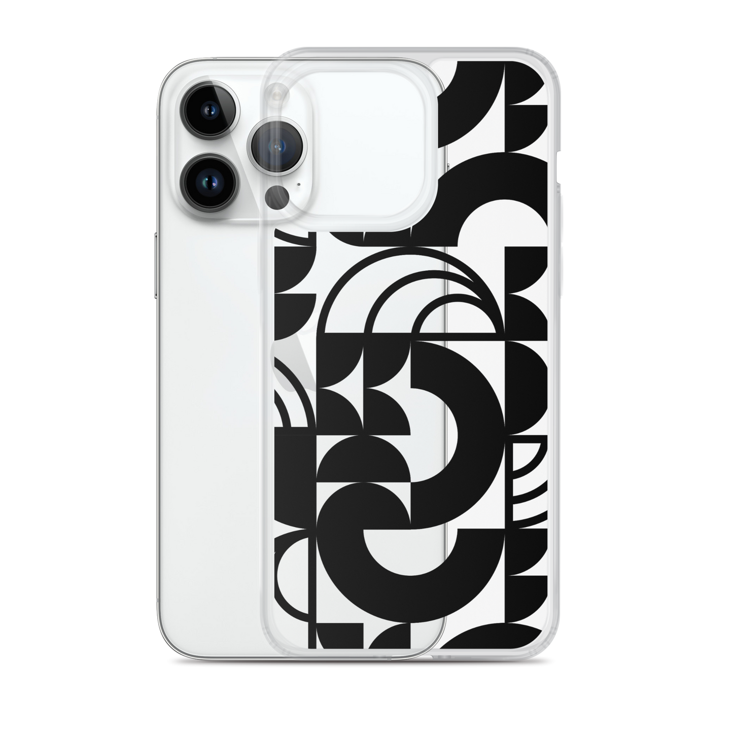 Geometria II Black Clear Case for iPhone®