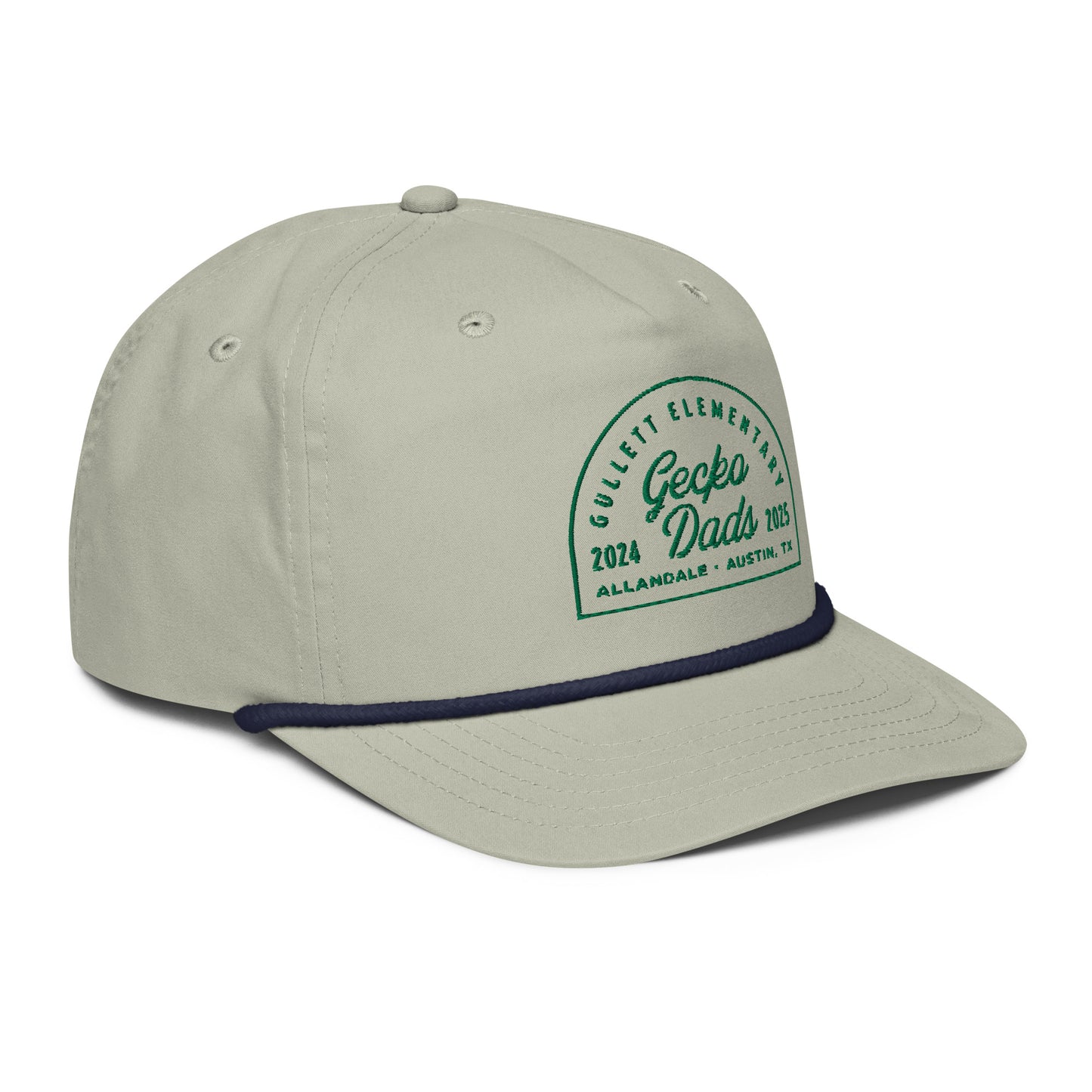 Gecko Dads Hunter Green on Tan Golf Rope Cap