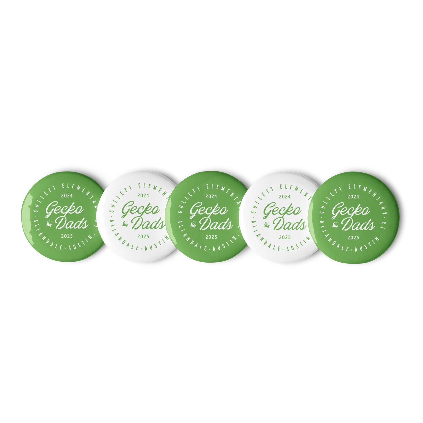 Gecko Dads Set of Five 2.25" Pins