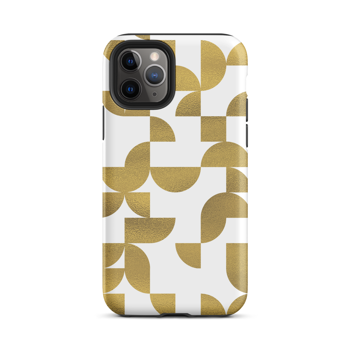 iPhone 11 pro tough case in Geometria I gold design