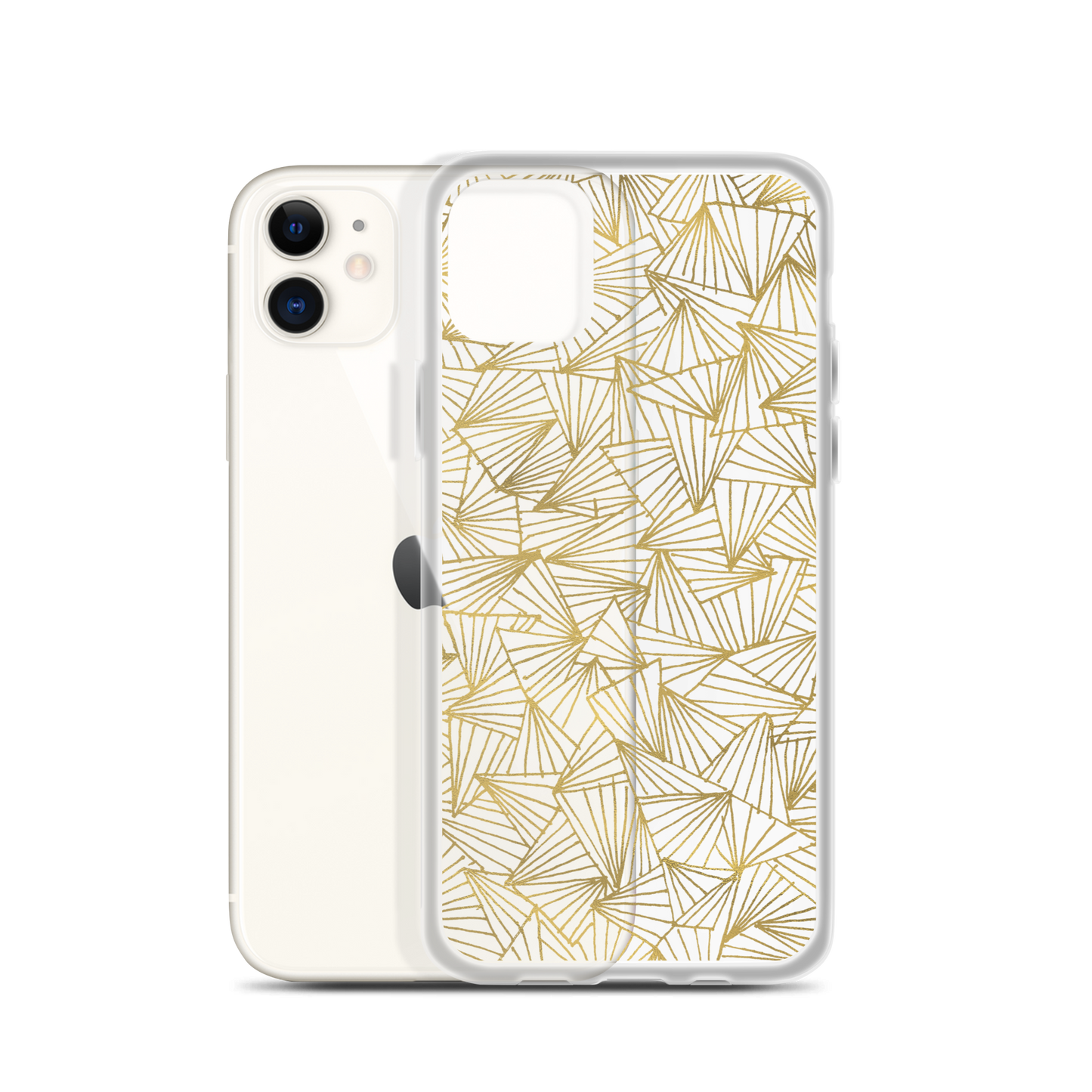 Gaggle of Triangles Gold Clear Case for iPhone®