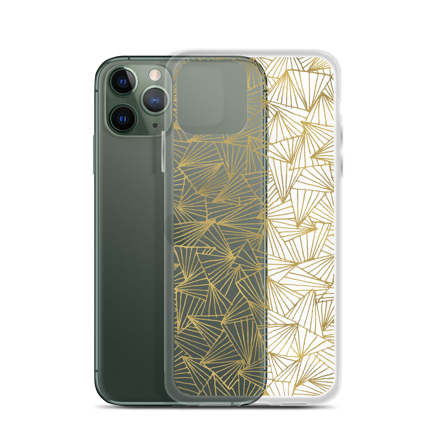Gaggle of Triangles Gold Clear Case for iPhone®