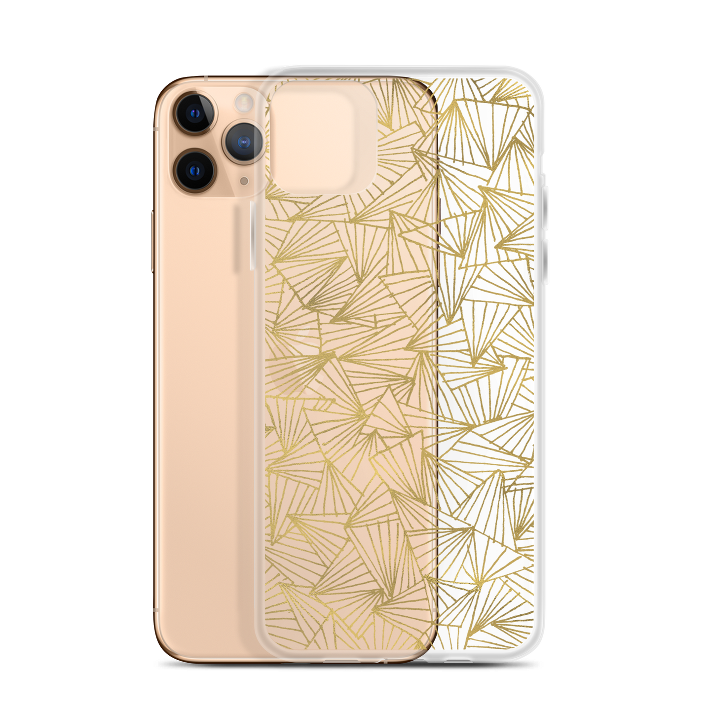 Gaggle of Triangles Gold Clear Case for iPhone®