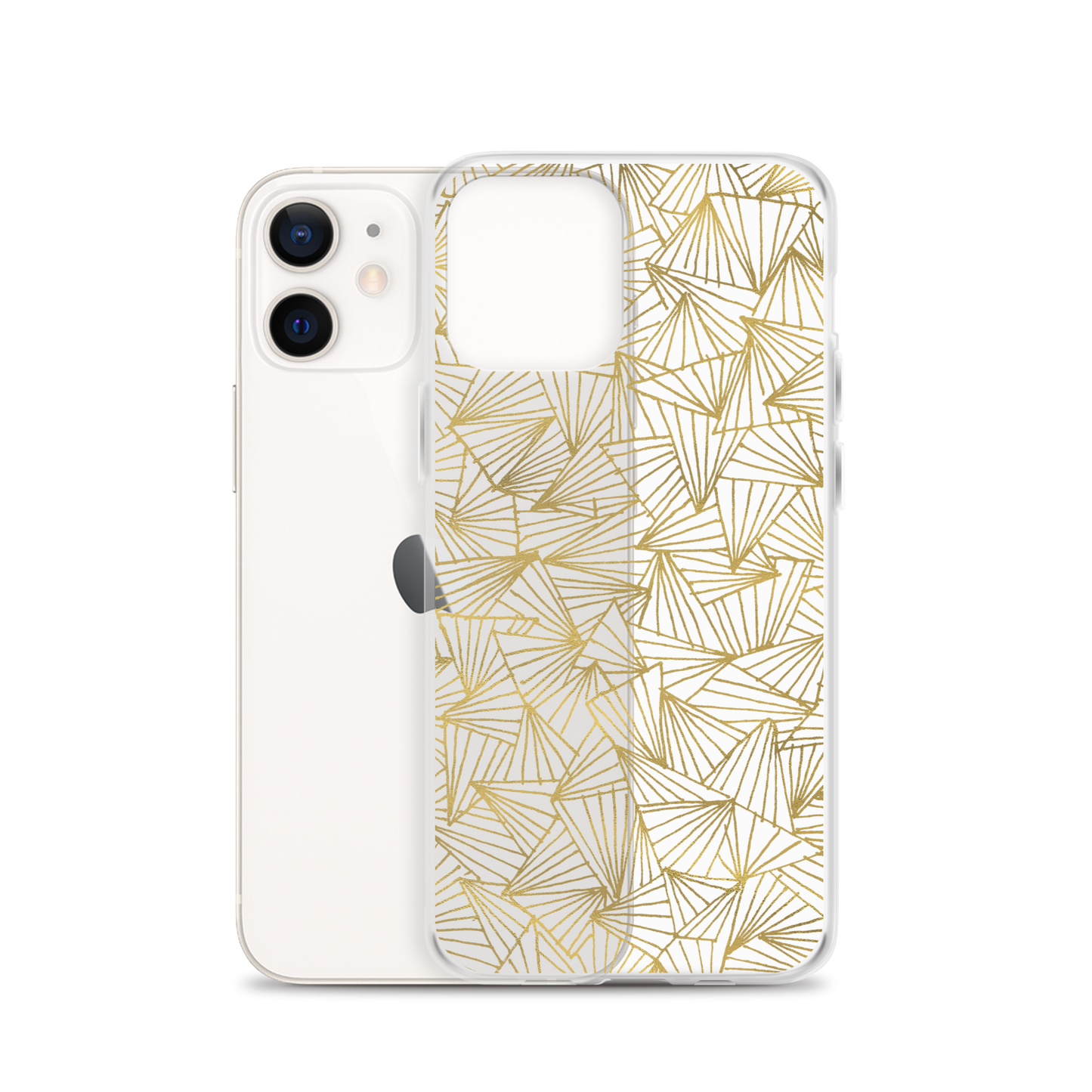 Gaggle of Triangles Gold Clear Case for iPhone®