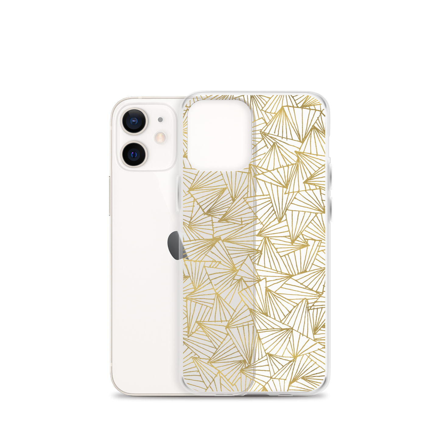 Gaggle of Triangles Gold Clear Case for iPhone®