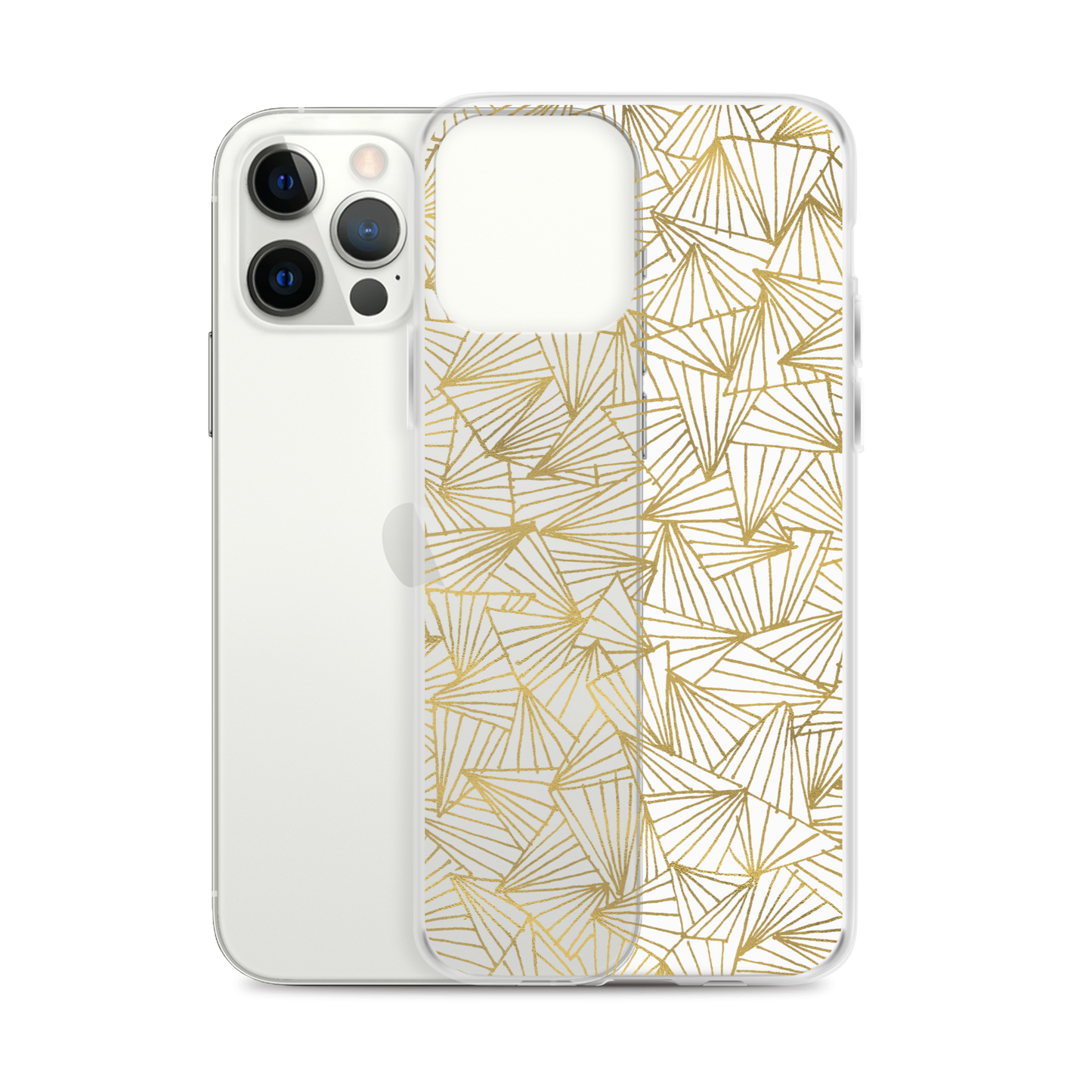 Gaggle of Triangles Gold Clear Case for iPhone®