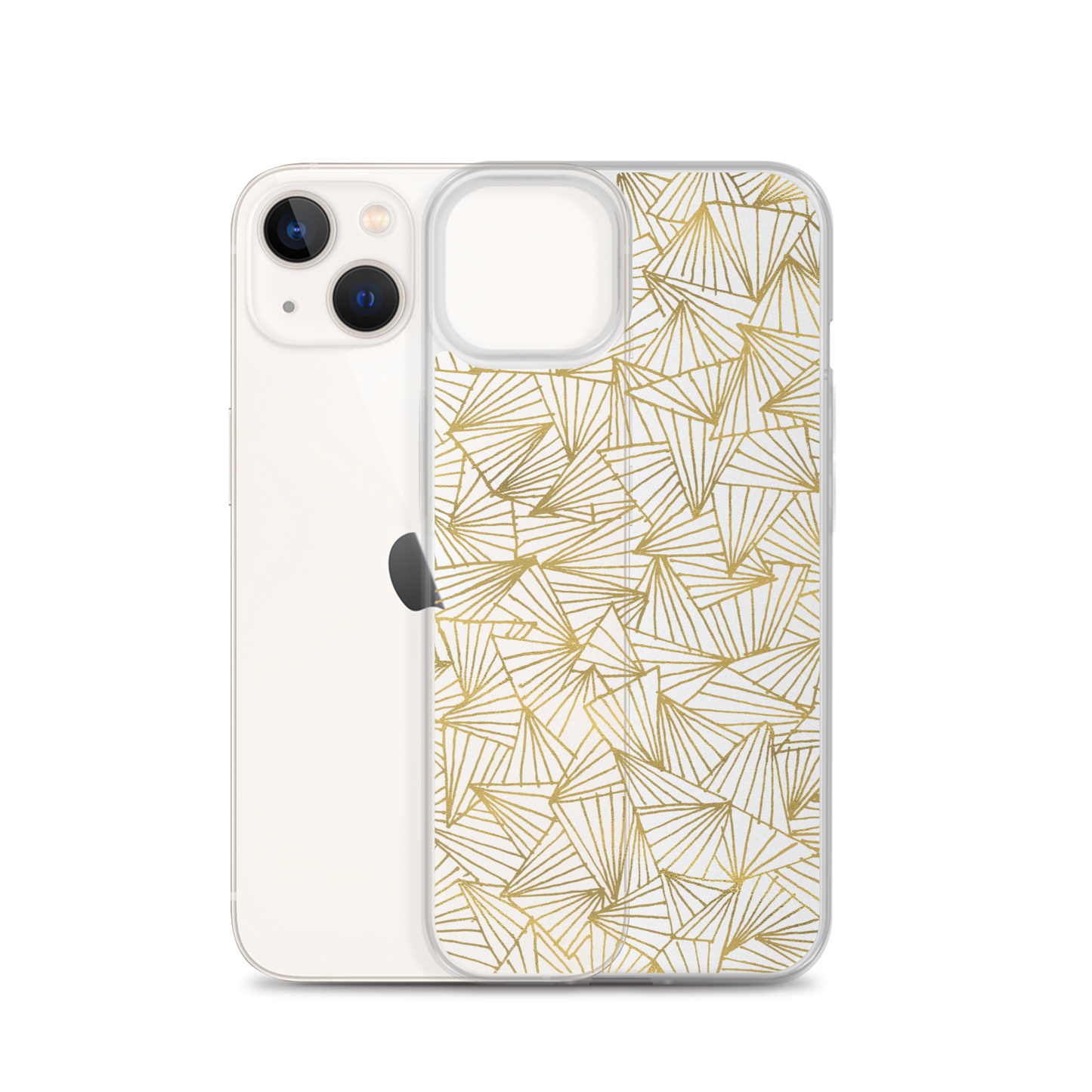 Gaggle of Triangles Gold Clear Case for iPhone®