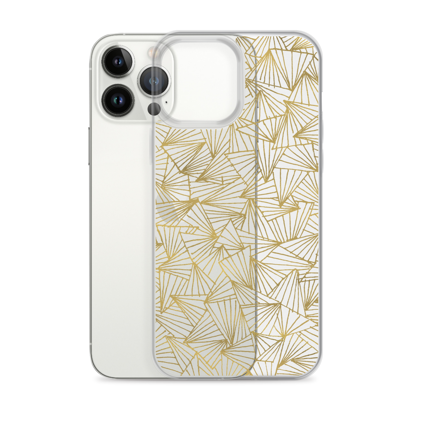 Gaggle of Triangles Gold Clear Case for iPhone®