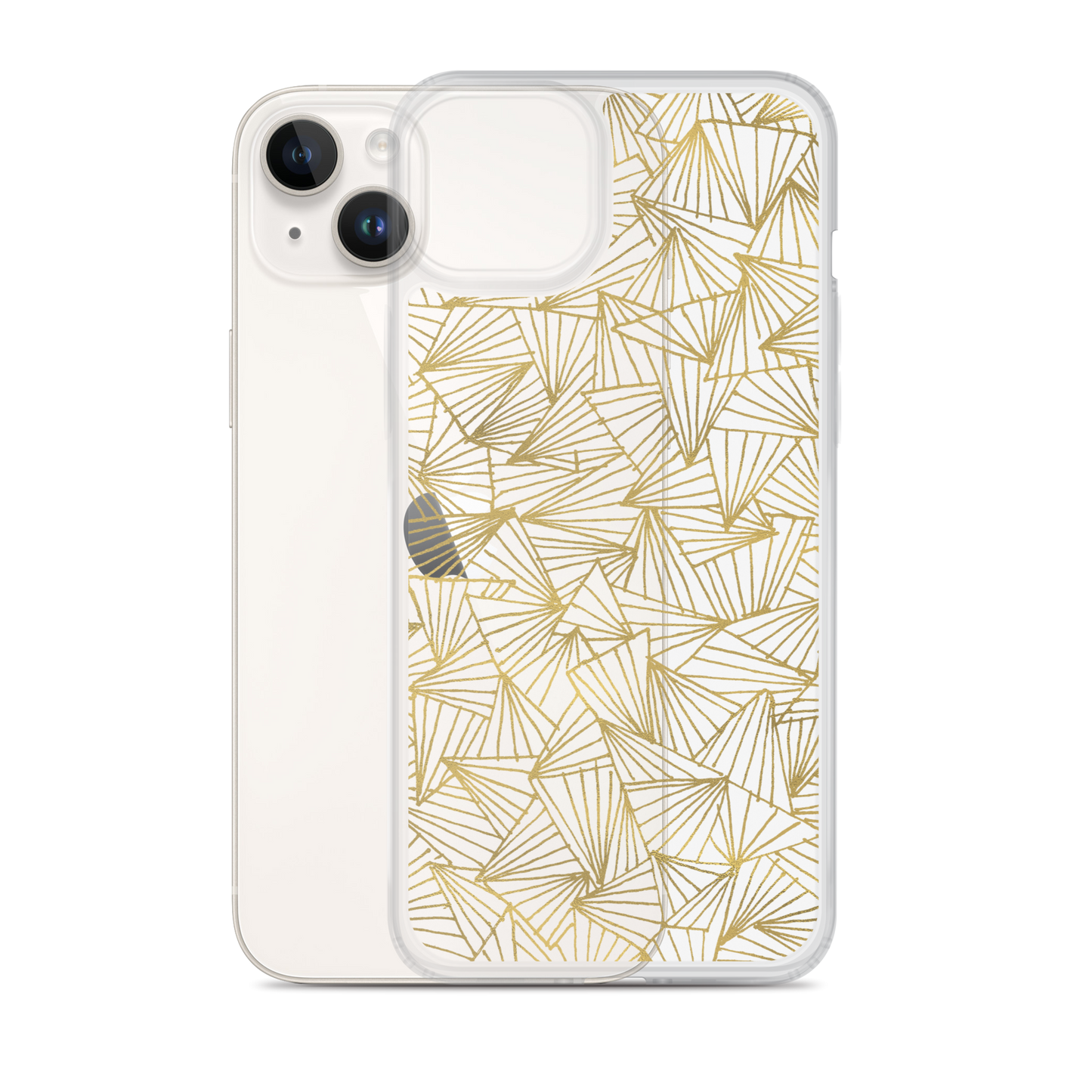 Gaggle of Triangles Gold Clear Case for iPhone®