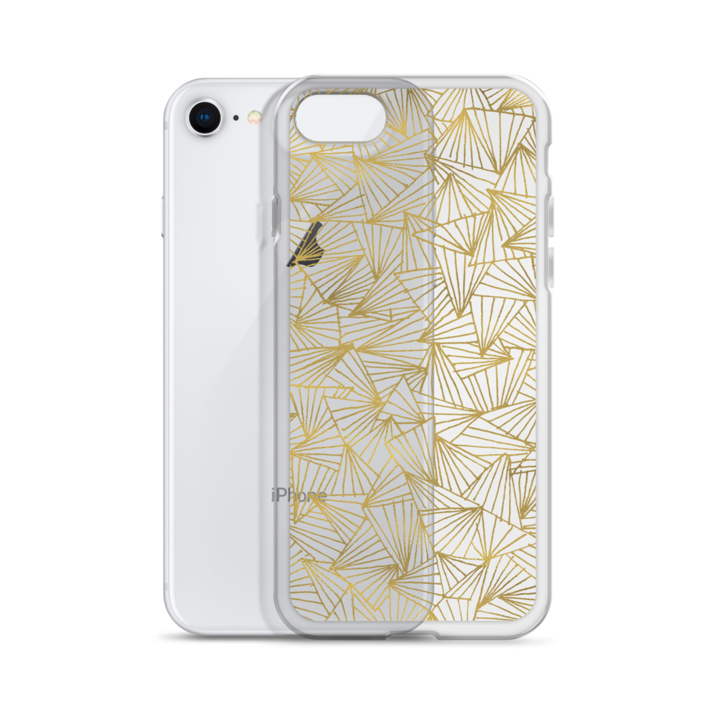 Gaggle of Triangles Gold Clear Case for iPhone®