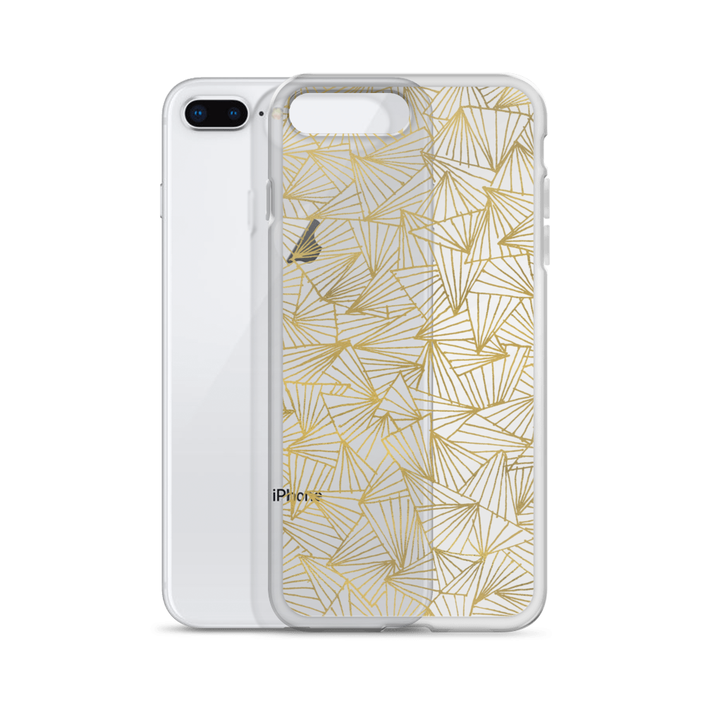 Gaggle of Triangles Gold Clear Case for iPhone®