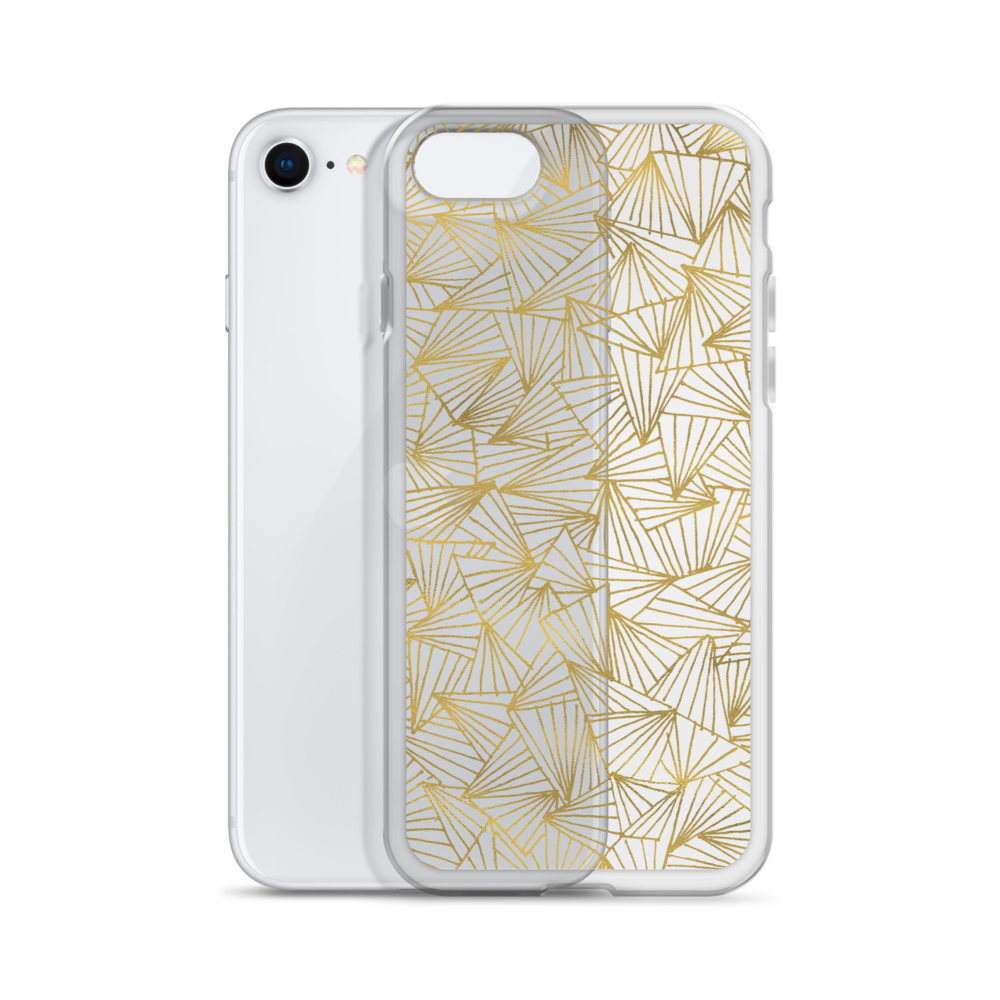 Gaggle of Triangles Gold Clear Case for iPhone®