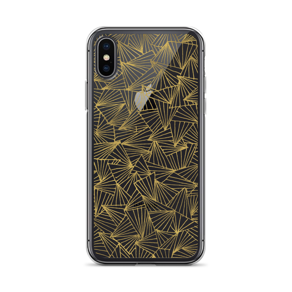 Gaggle of Triangles Gold Clear Case for iPhone®