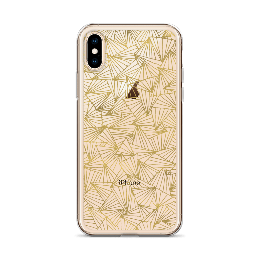 Gaggle of Triangles Gold Clear Case for iPhone®