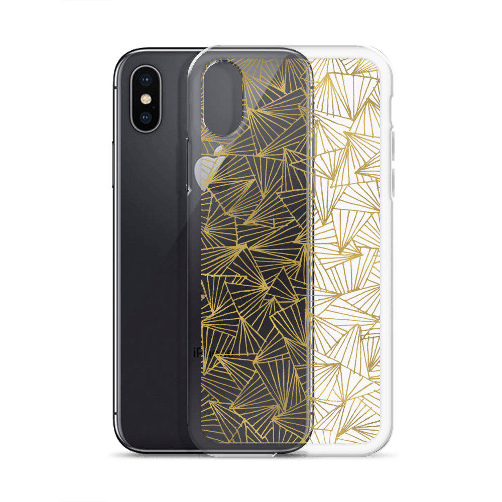 Gaggle of Triangles Gold Clear Case for iPhone®