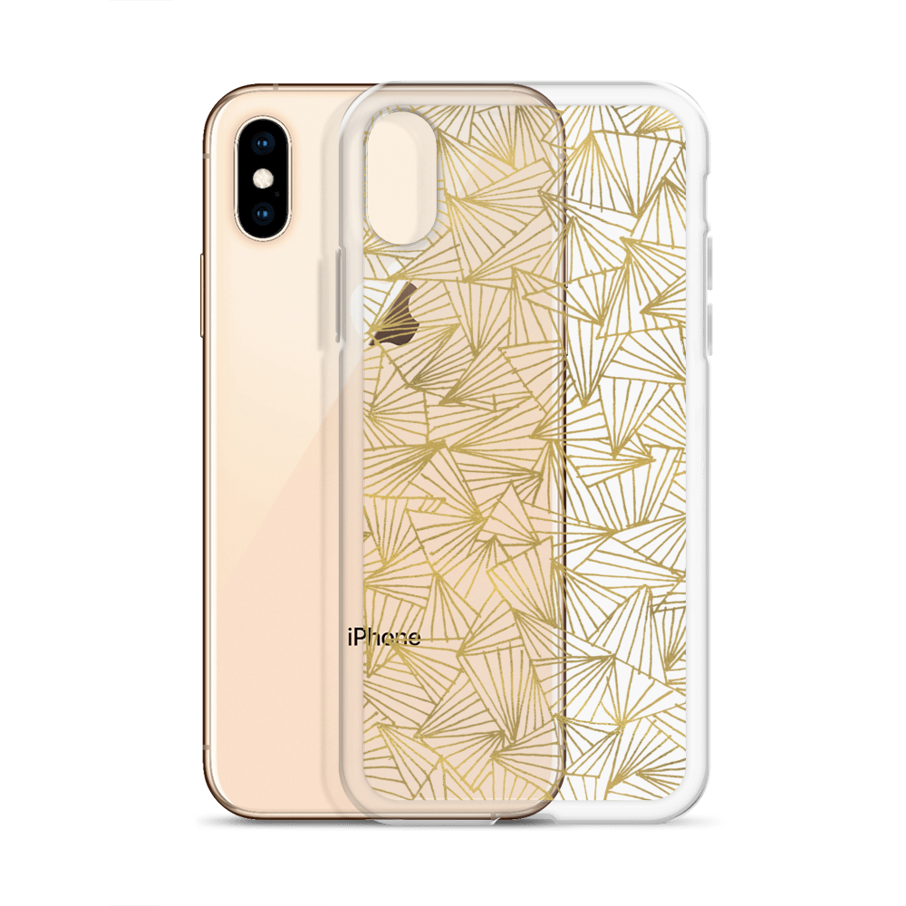 Gaggle of Triangles Gold Clear Case for iPhone®