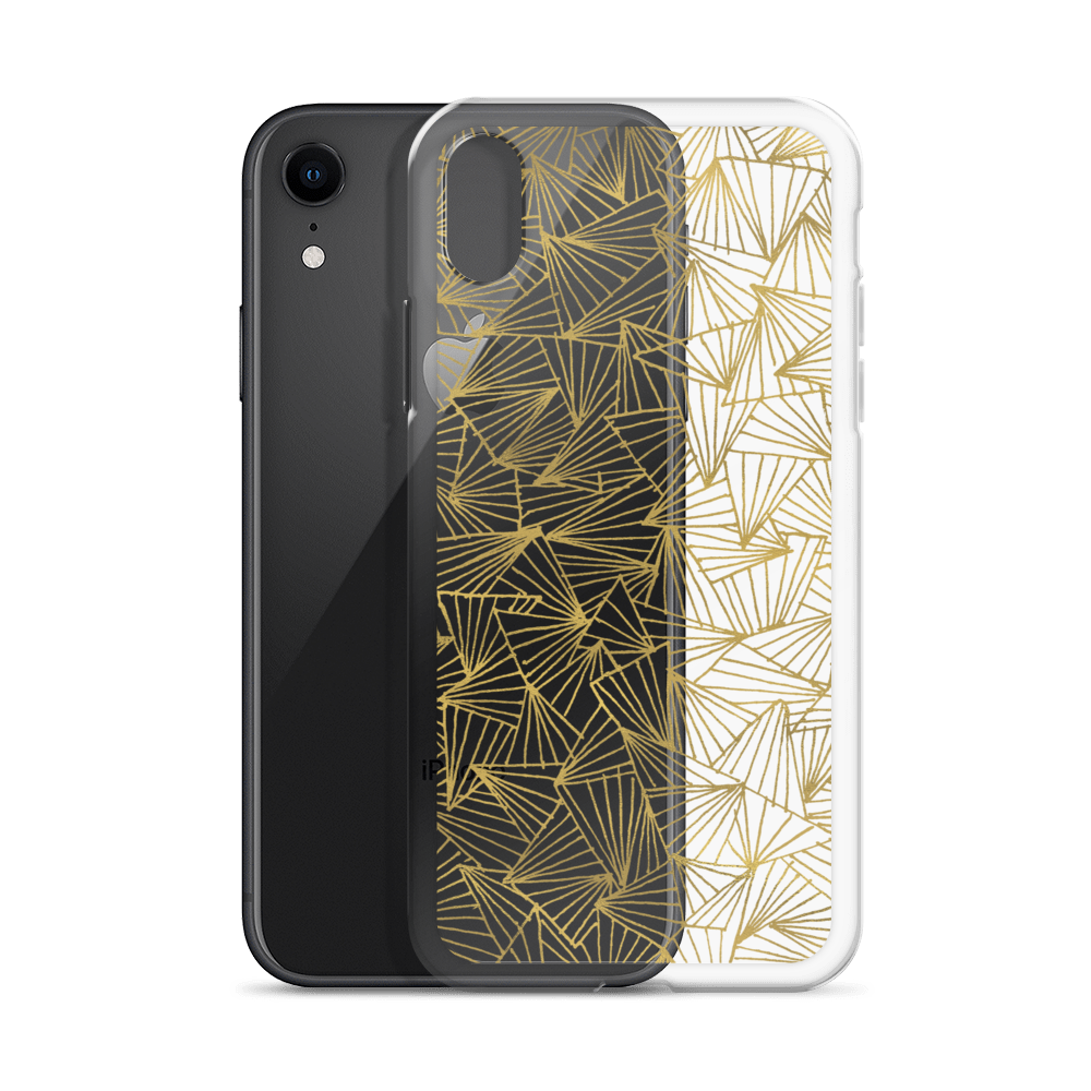 Gaggle of Triangles Gold Clear Case for iPhone®