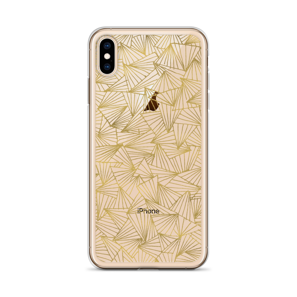 Gaggle of Triangles Gold Clear Case for iPhone®