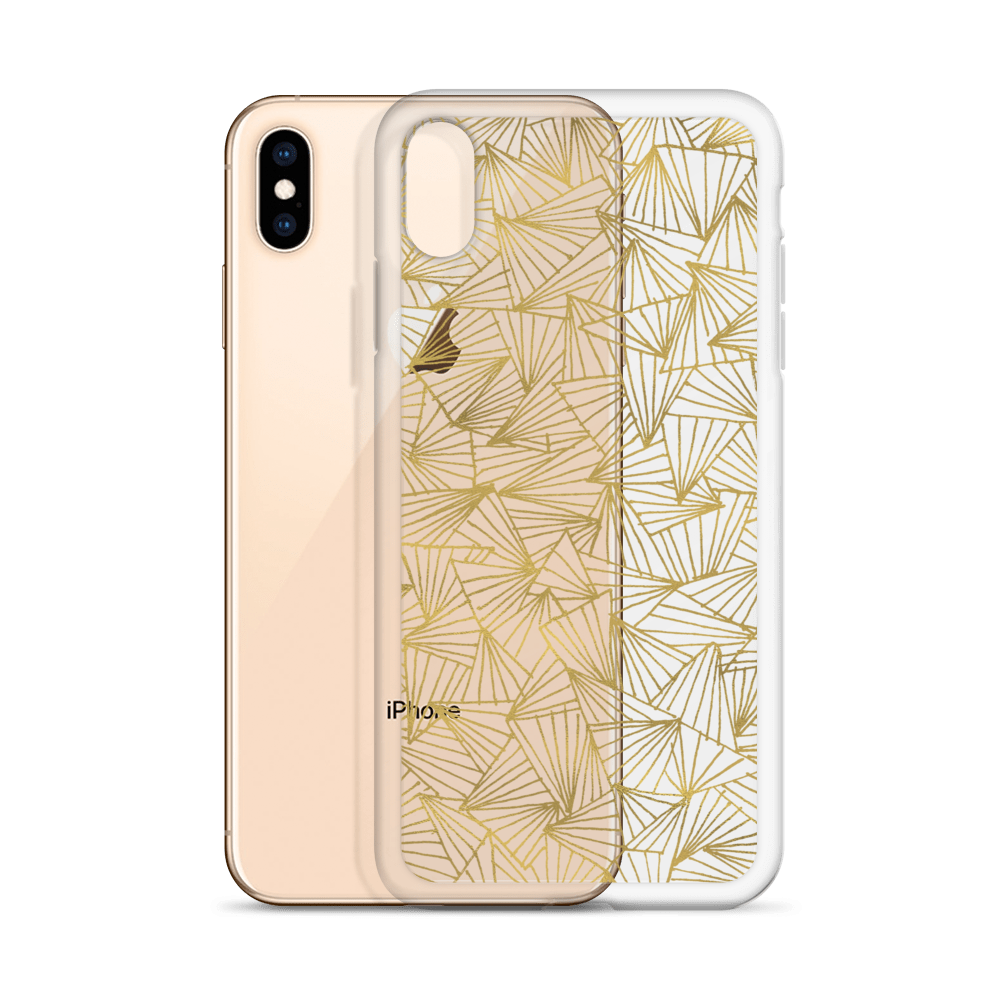 Gaggle of Triangles Gold Clear Case for iPhone®
