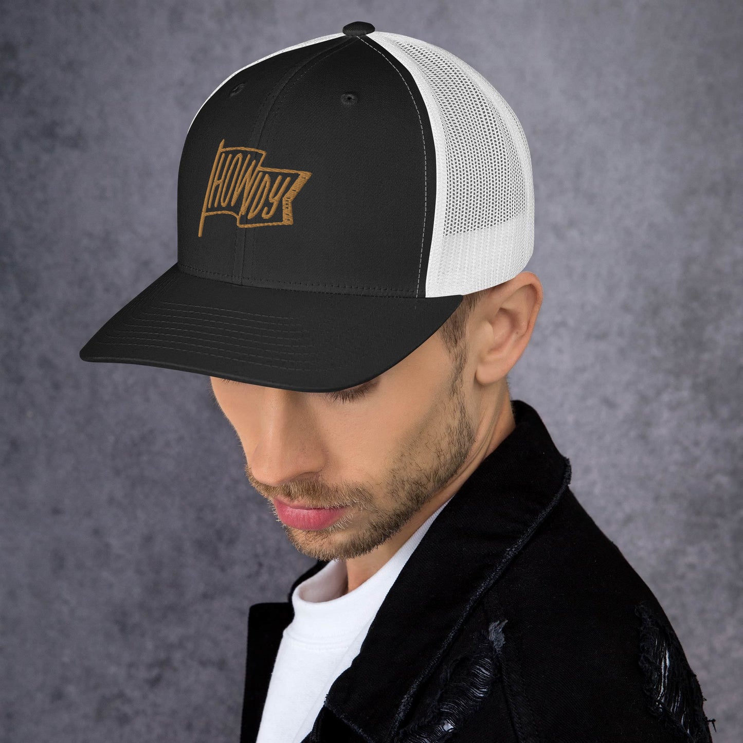 Howdy from Texas Gold Retro Trucker Cap
