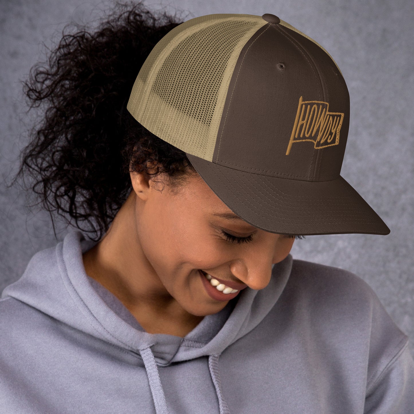 Howdy from Texas Gold Retro Trucker Cap