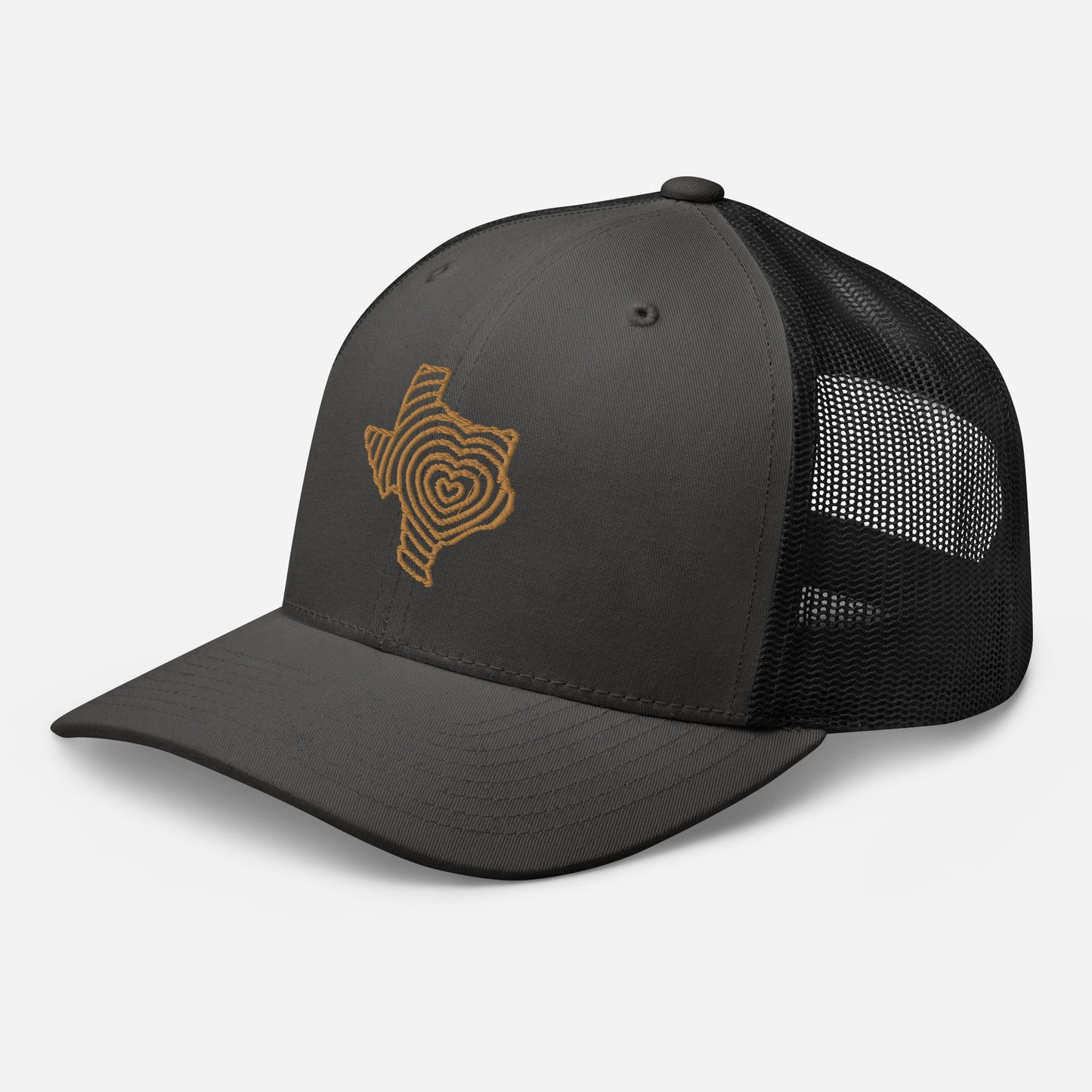 Heartbeat of Texas Gold Retro Trucker Cap