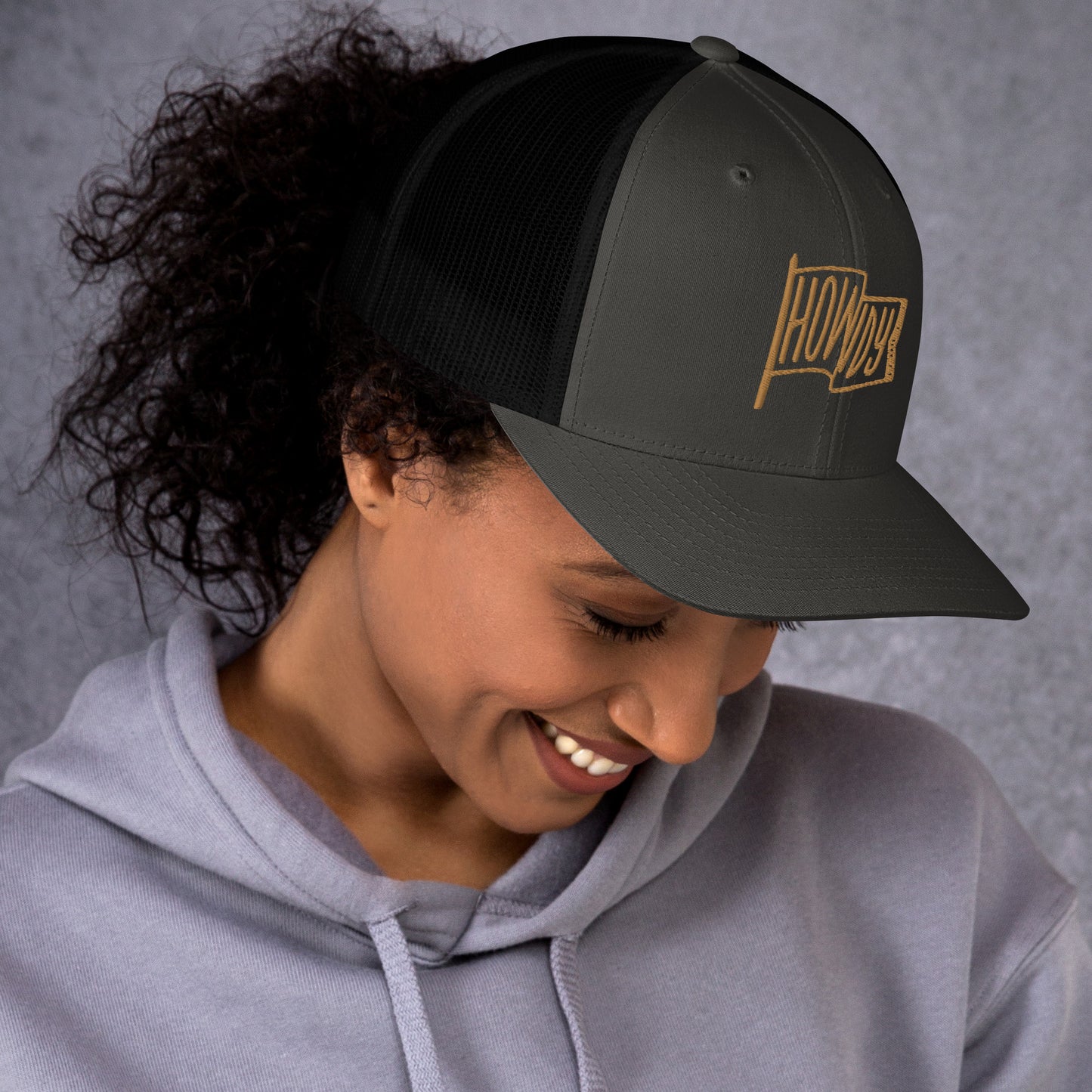 Howdy from Texas Gold Retro Trucker Cap