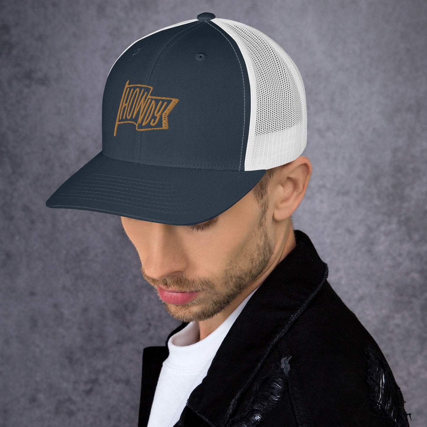 Howdy from Texas Gold Retro Trucker Cap