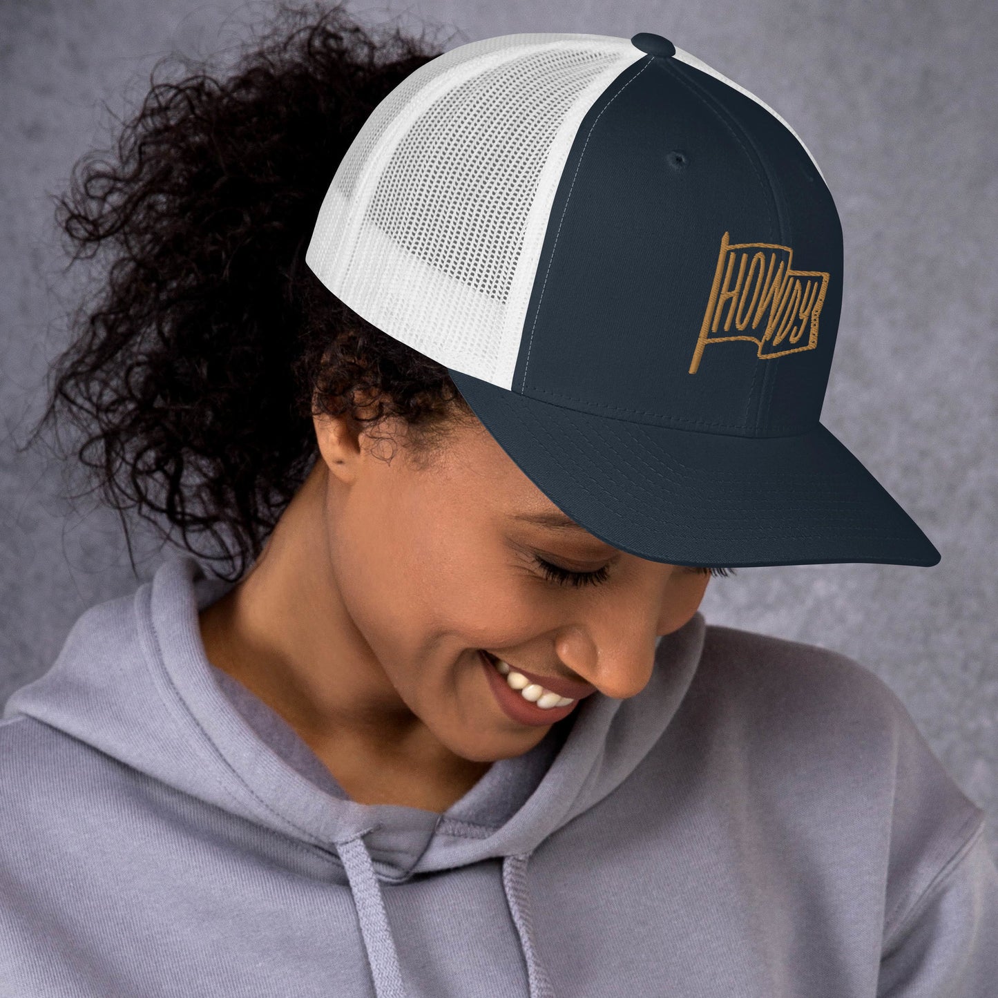 Howdy from Texas Gold Retro Trucker Cap