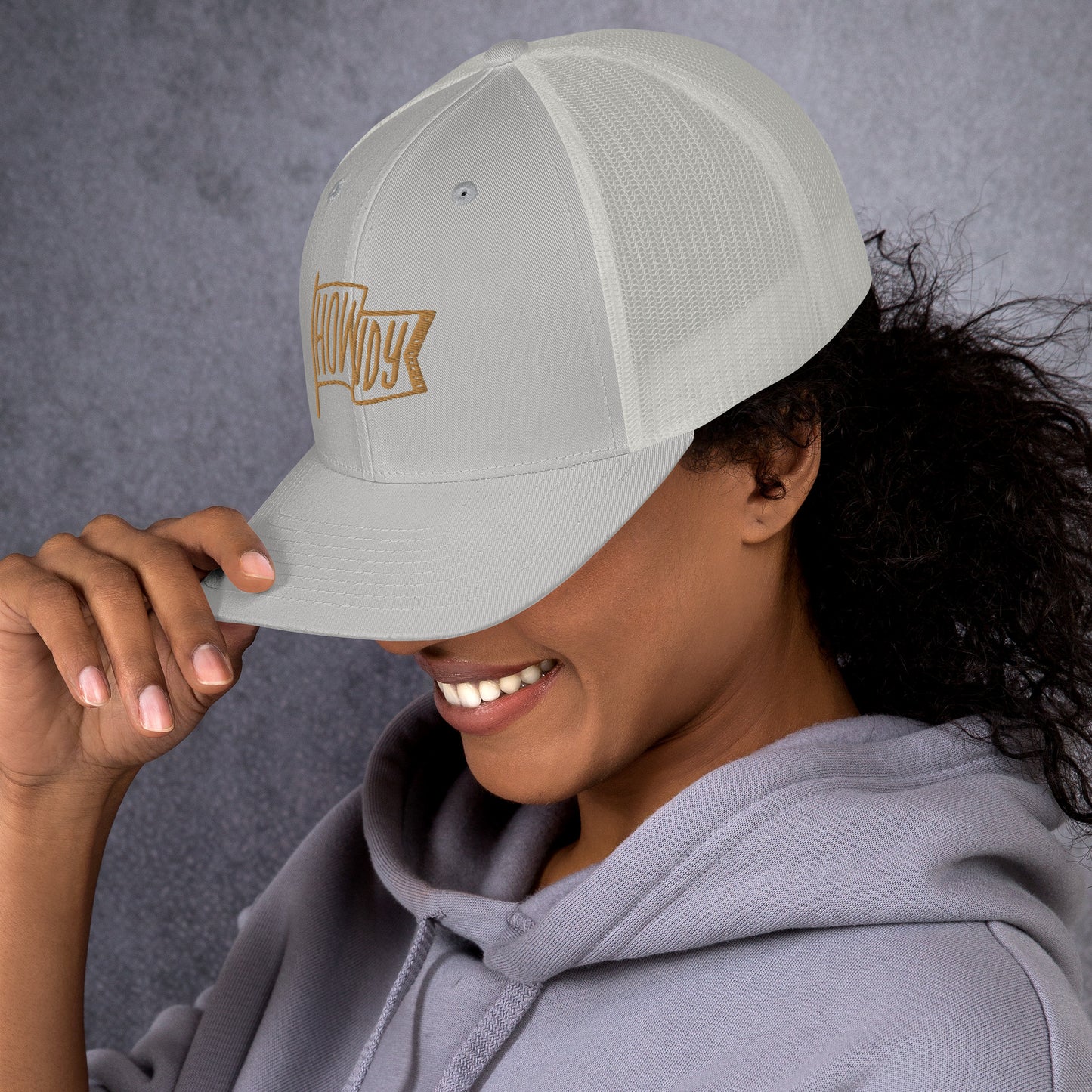 Howdy from Texas Gold Retro Trucker Cap