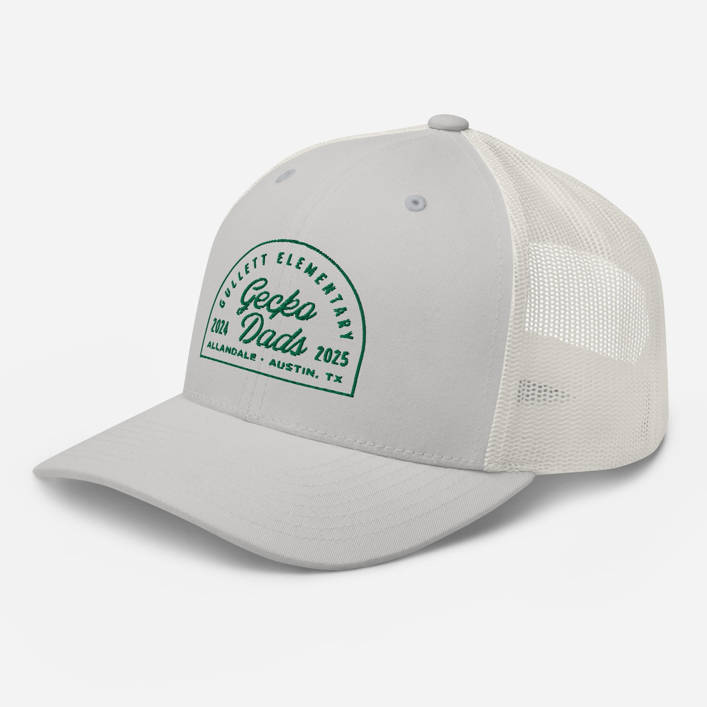 Gecko Dads Light Green on Light Grey Retro Trucker Cap