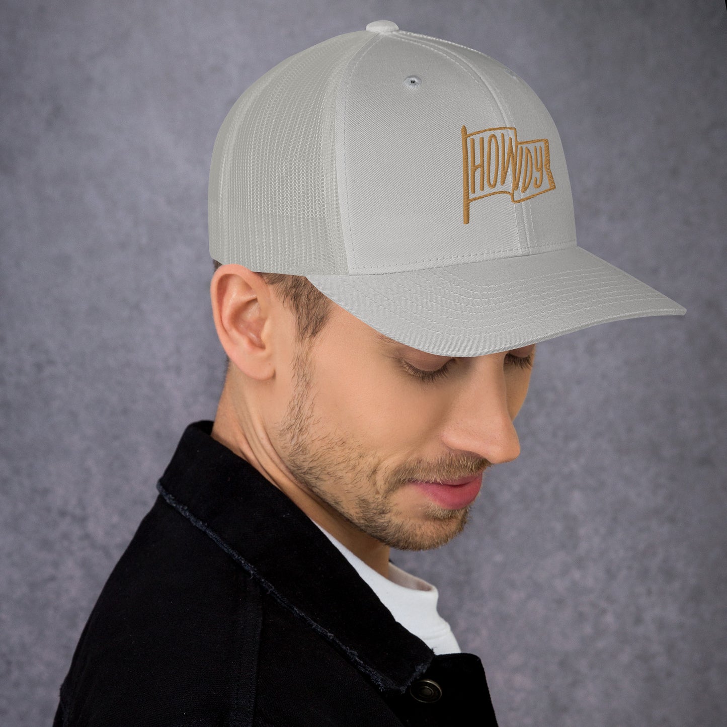 Howdy from Texas Gold Retro Trucker Cap