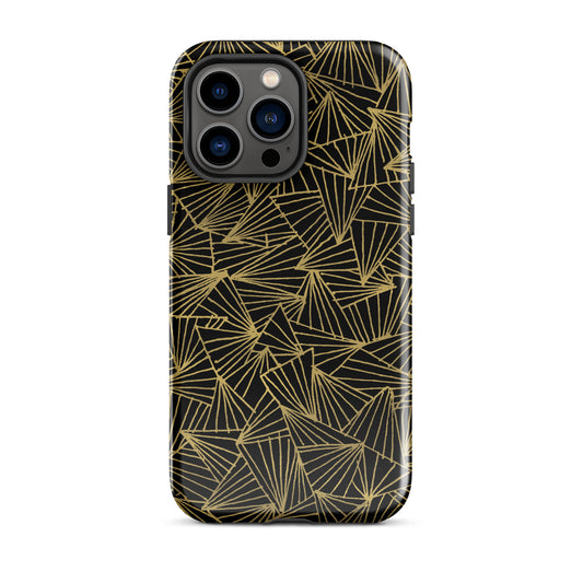 Gaggle of Triangles Gold Tough Case for iPhone®