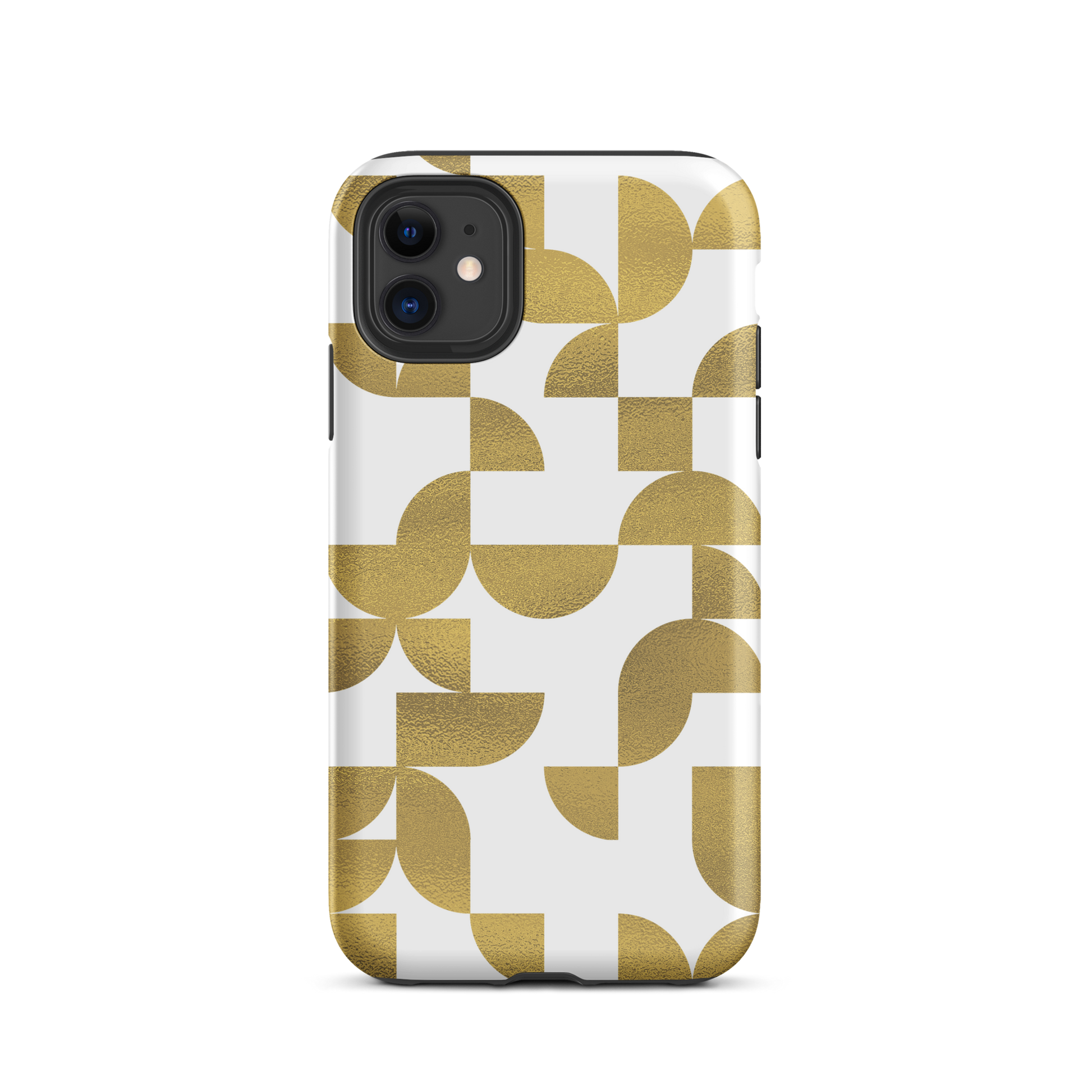 iPhone 11 tough case in Geometria I gold design