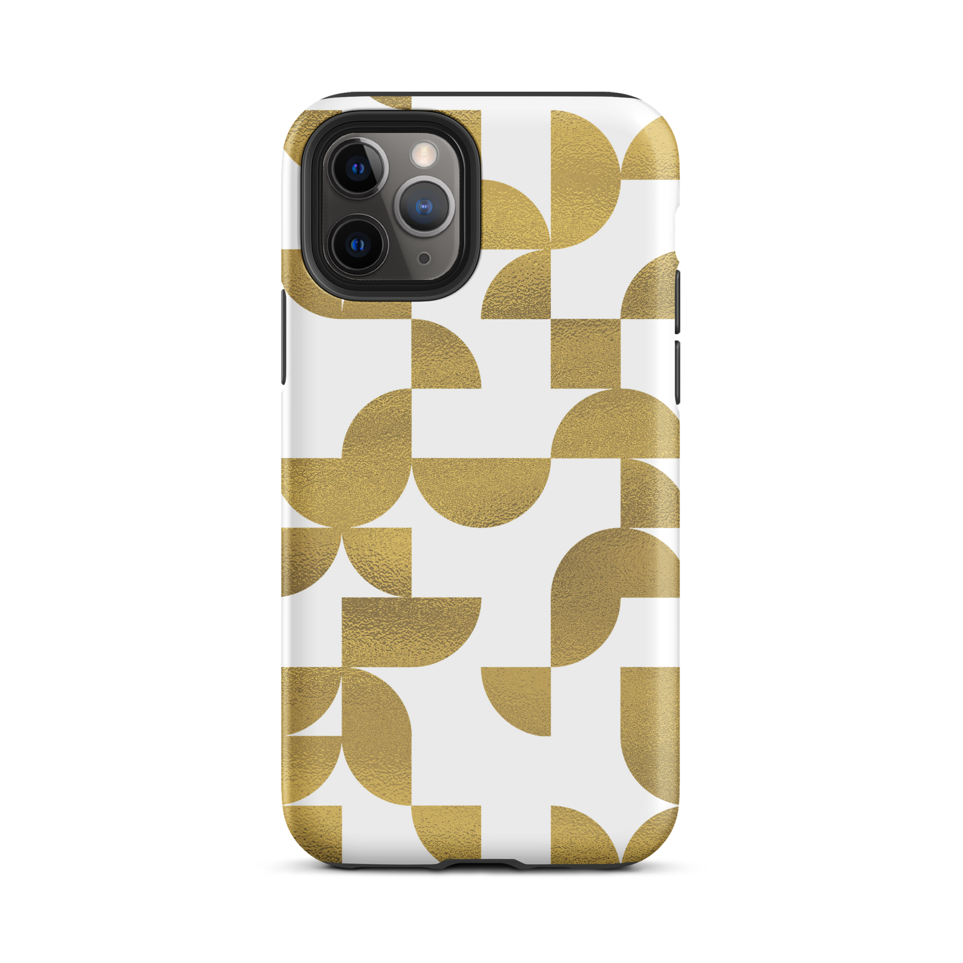 iPhone 11 pro tough case in Geometria I gold design