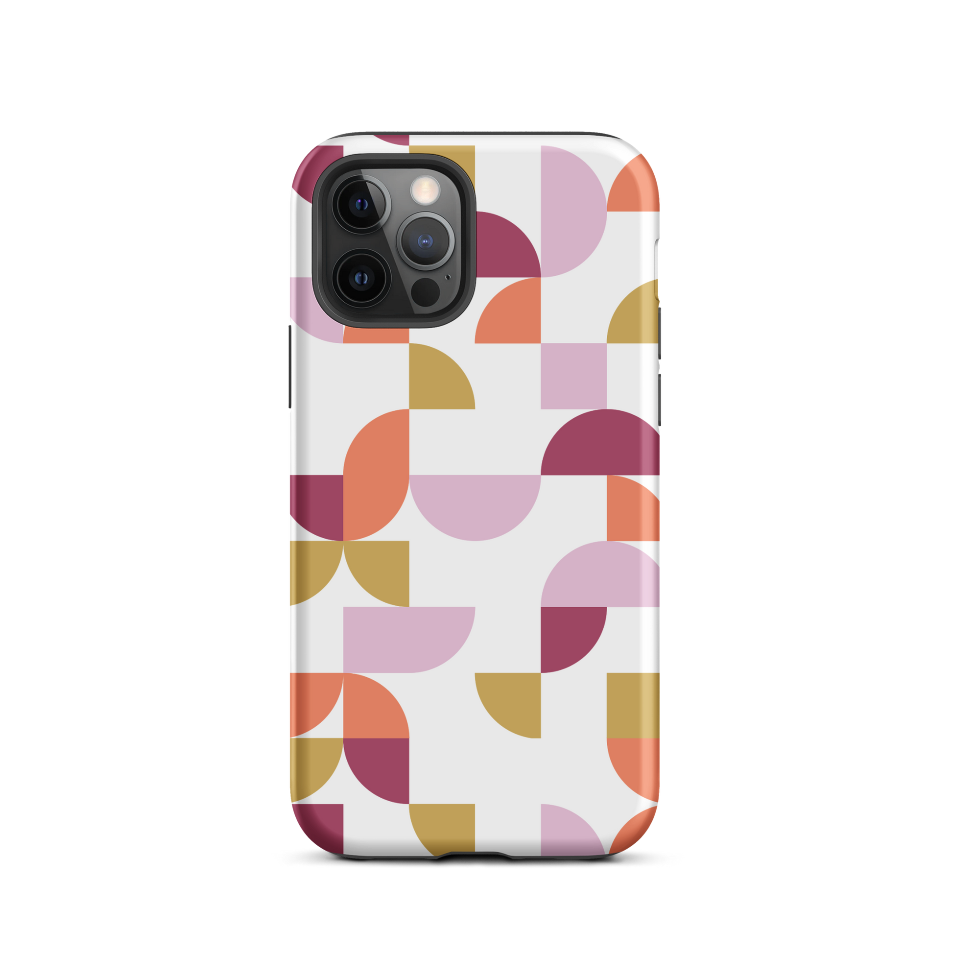 iPhone 12 pro tough case in Geometria I Sunset design
