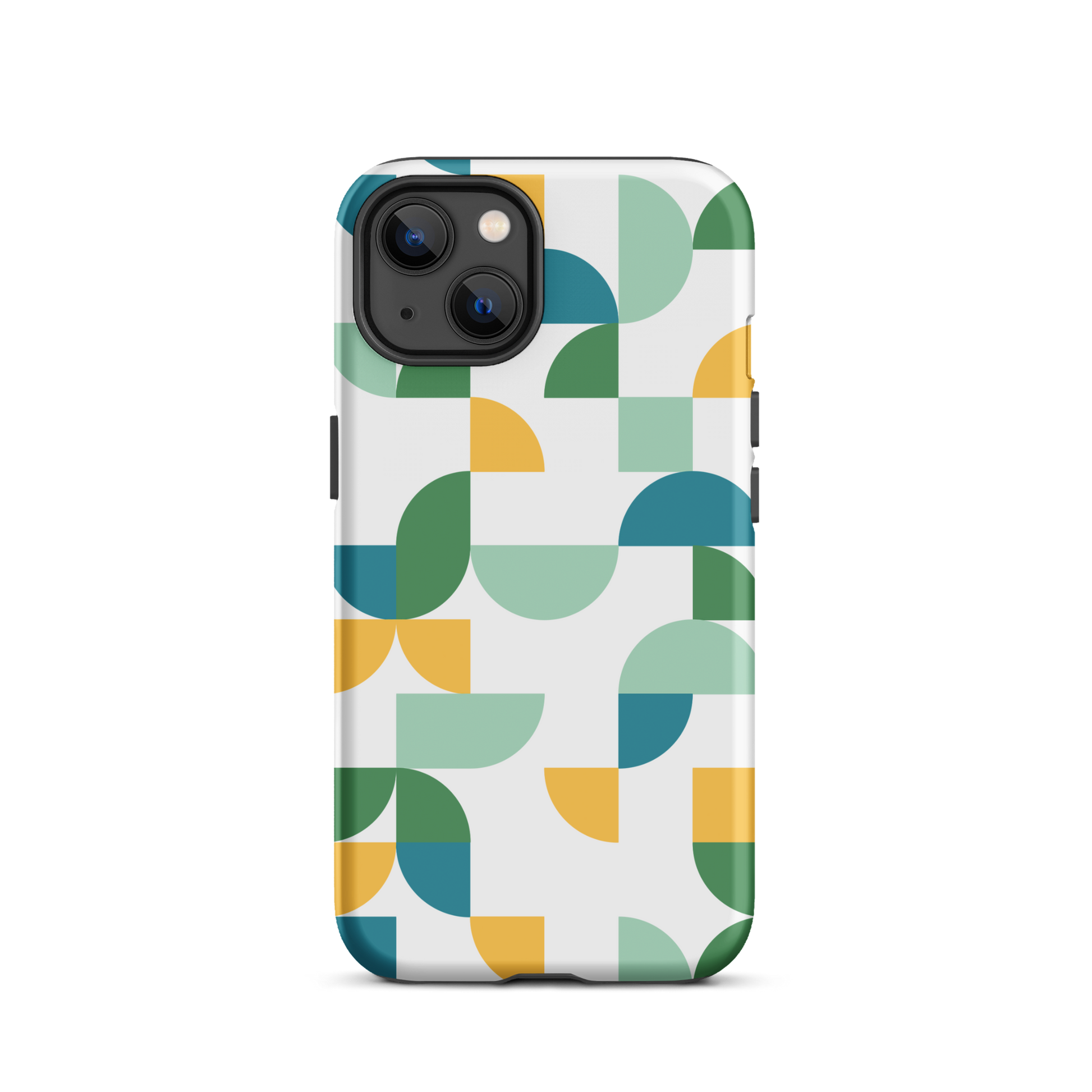 iPhone 13 front tough case in Geometria I Midday design