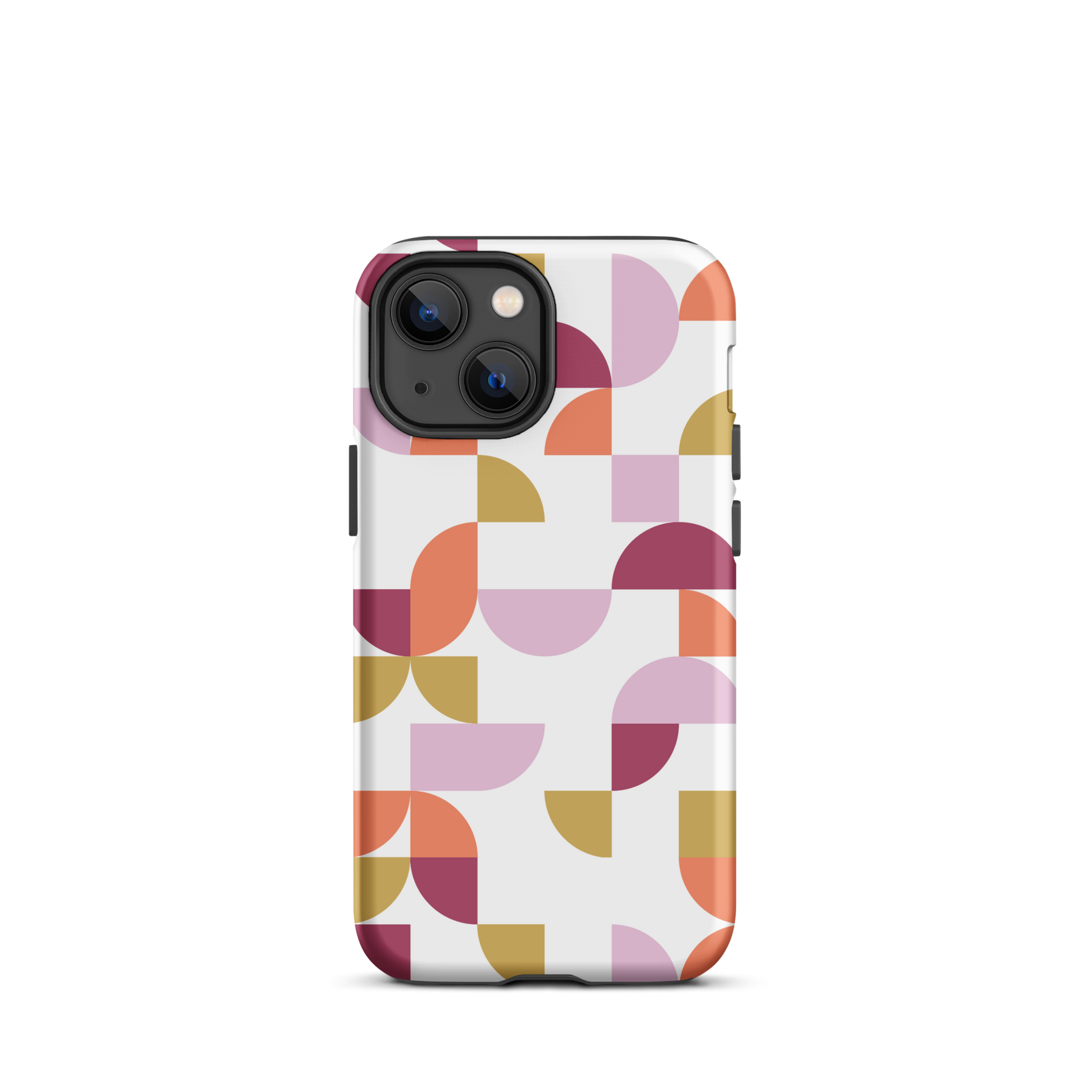 iPhone 13 mini tough case in Geometria I Sunset design